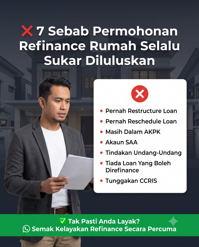 7 Sebab Permohonan Refinance Rumah Selalu Sukar Diluluskan